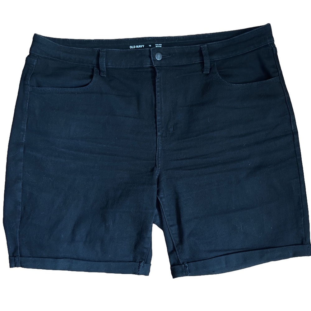 Old Navy Women’s Bermuda Jean Shorts - Black, Size 18